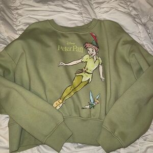 Disney Green Crew Neck Sweater with Whimsical Accents